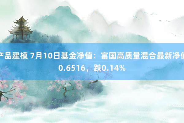 产品建模 7月10日基金净值：富国高质量混合最新净值0.6516，跌0.14%